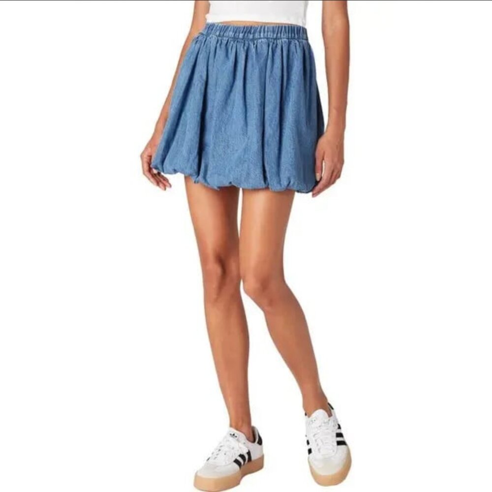 BlankNYC Balloon Denim Mini Skirt - Picture 2 of 4